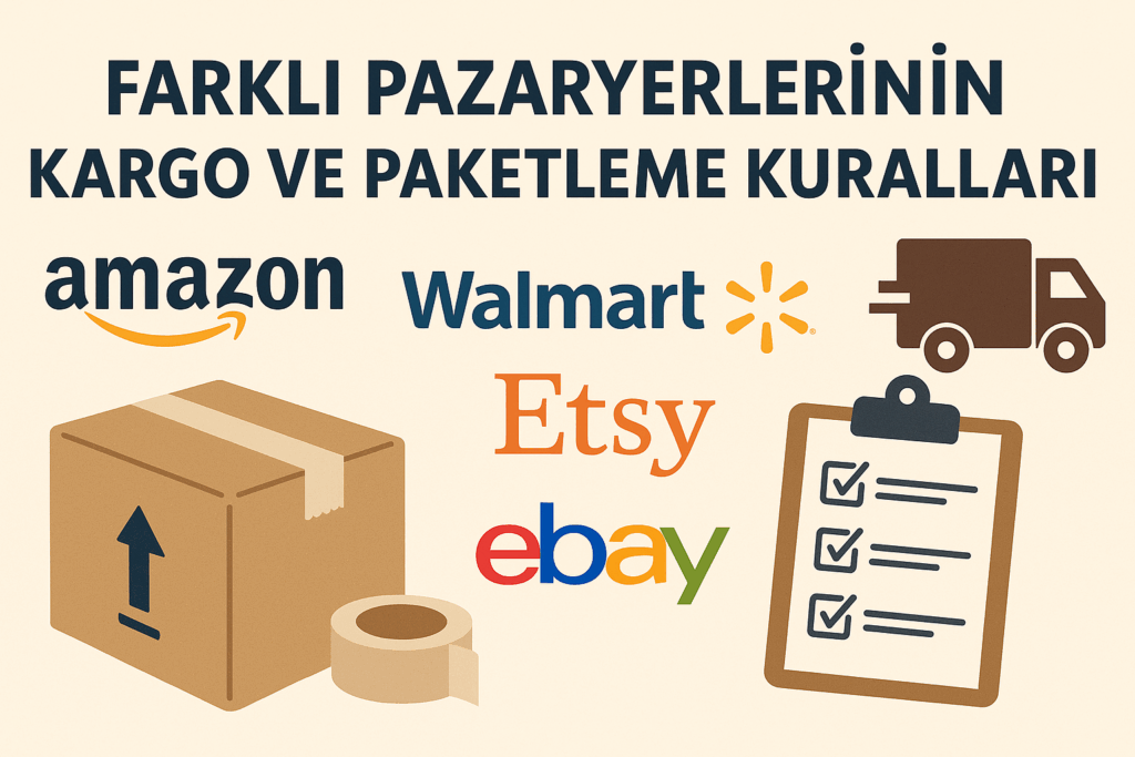 Farklı Pazaryerlerinin Kargo ve Paketleme Kuralları (Amazon, Walmart, Etsy, eBay)