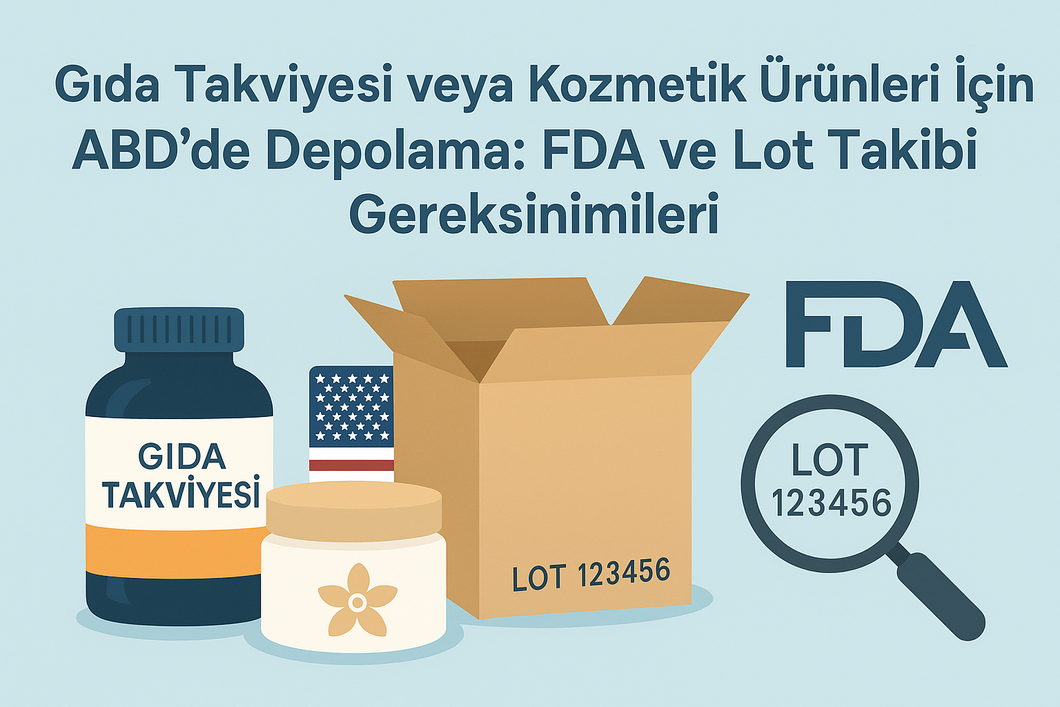ABD'de Gıda Takviyesi ve Kozmetik Depolamada Dikkat Edilmesi Gerekenler: FDA Uyumlu Çözümler ve Lot Takibinin Önemi